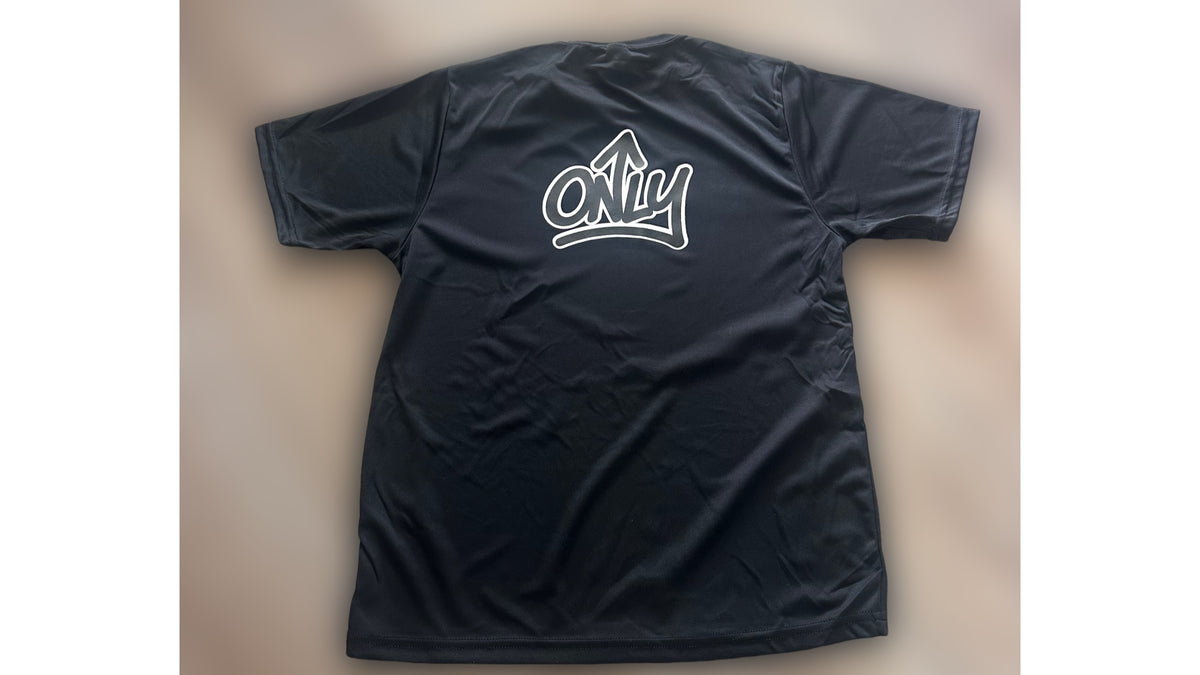 Black Only Up Youth Medium Short Sleeve Shirt